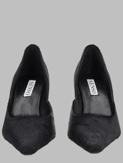 Senso Sleek Point-toe Heeled Sandals In Black