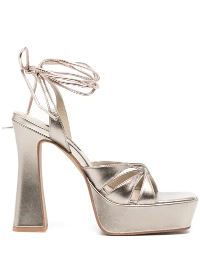 Senso Tahlia 135mm Metallic-leather Sandals In Gold