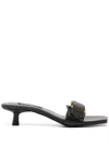 Senso Tommie Leather Sandals In Schwarz