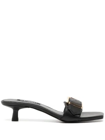 Senso Tommie Leather Sandals In Schwarz
