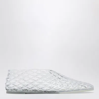 Senso Transparent Rubber Mesh Ballet Flats In White