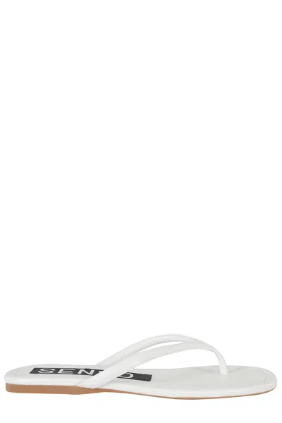 Senso White Norah I Flip-flop Leather Sandals