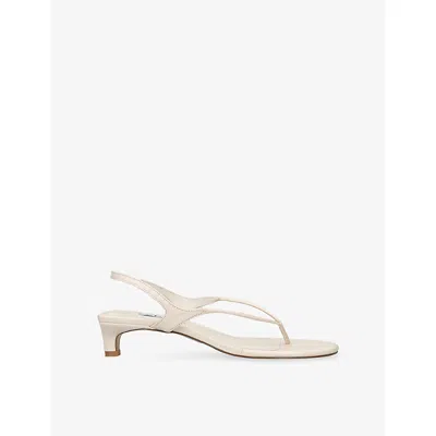 SENSO WOMENS CREAM GENESIS LEATHER HEELED SANDALS EUR 41 / 8 UK
