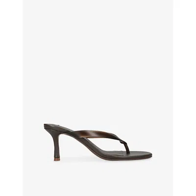 Senso Womens Dark Brown Flowe Jelly Heeled Sandals Eur 38/5 Uk