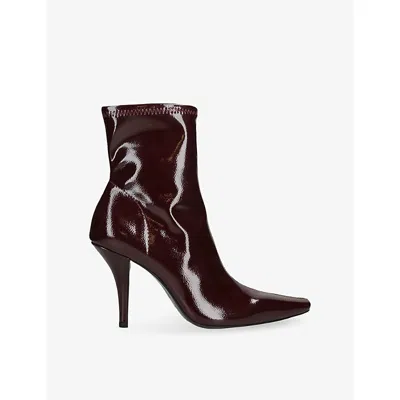 Senso Womens Odelia Heeled Ankle Boots Wine Eur 39 / 6 Uk In Animal Print