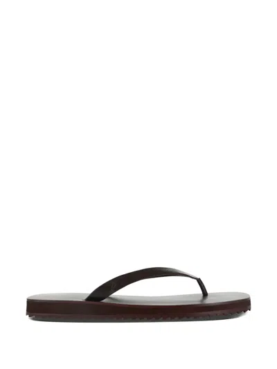 Senso Xeo Iii Leather Flip-flops In Brown