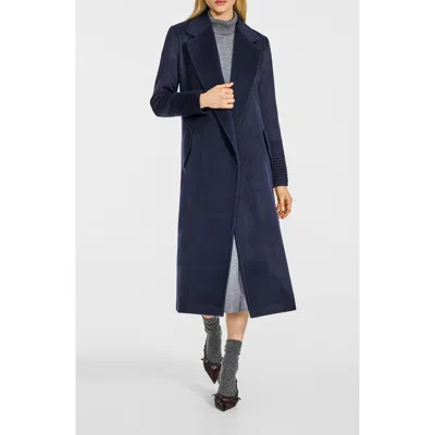 Sentaler Alpaca & Wool Wrap Coat In Blue
