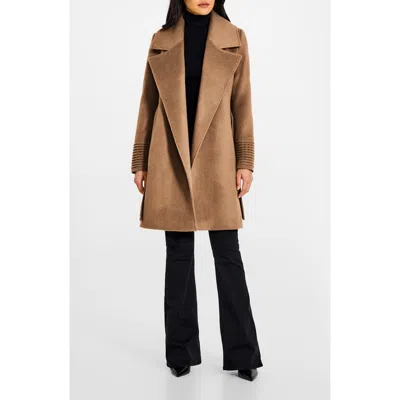 Sentaler Alpaca & Wool Wrap Coat In Brown