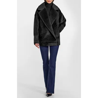 Sentaler Bouclé Wool & Alpaca Blend Short Coat In Gray