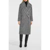 Sentaler Houndstooth Alpaca Blend Coat In Multi