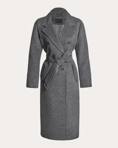Sentaler Women's Alpaca Wool Long Double-breasted Coat In Gray