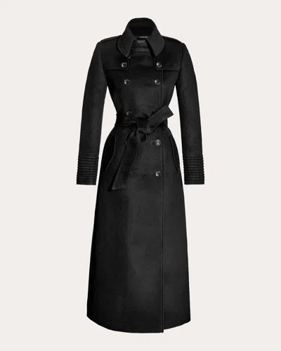 Sentaler Women's Alpaca Wool Maxi Trench Coat In Black