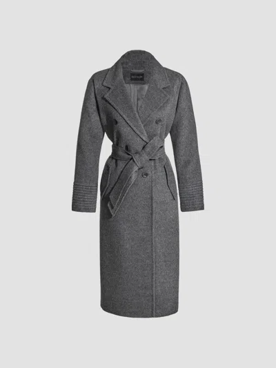 Sentaler Women's Alpaca-wool Double-breasted Long Coat In Grey Melange