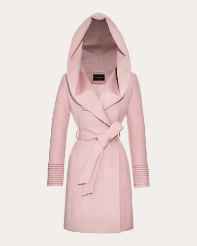 Sentaler Women's Baby Alpaca Hooded Midi Wrap Coat In Brown