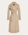 Sentaler Women's Baby Alpaca Wide Collar Long Wrap Coat In Neutral