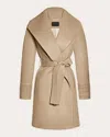 Sentaler Women's Baby Alpaca Shawl Collar Wrap Coat In Neutrals