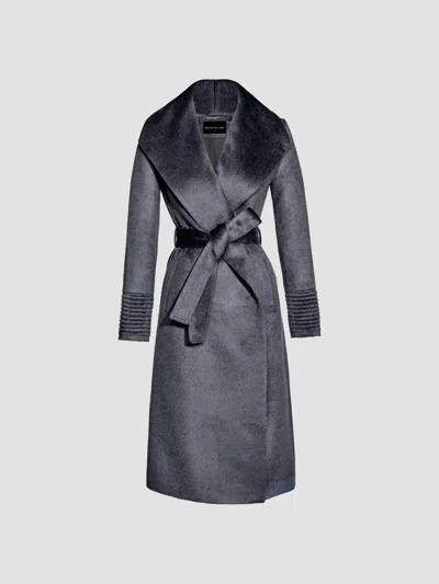 Sentaler Women's Suri Alpaca-wool Belted Coat In Graphite