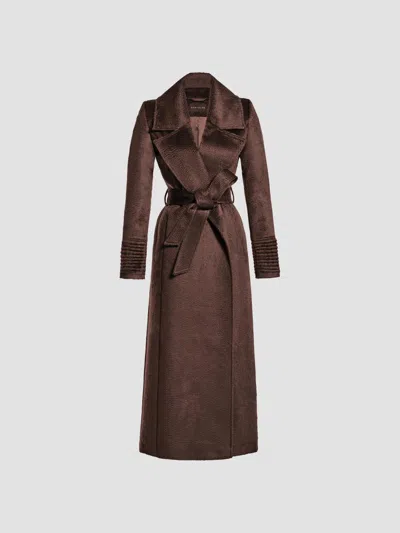 Sentaler Women's Suri Alpaca-wool Waist-tie Coat In Chocolate Brown
