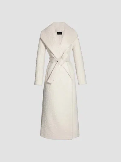 Sentaler Women's Tie-waist Suri Alpaca Wool Maxi Wrap Coat In Cloud White