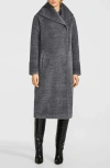 Sentaler Wool & Suri Alpaca Blend Hooded Bouclé Coat In Gray
