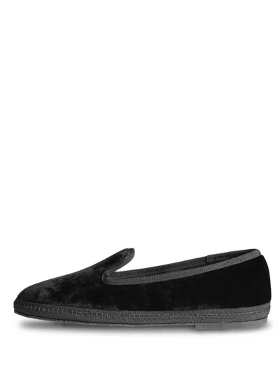 SENTIER VELVETY MINIMALIST SLIPPERS WITH REFINED TRIM