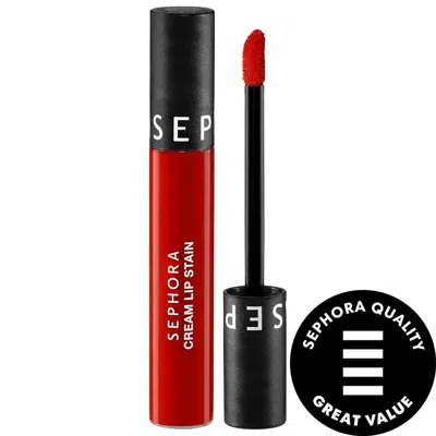 Sephora Collection Cream Lip Stain 10hr Liquid Lipstick 131 Spicy Terracotta 0.16 Oz. / 5 ml In White