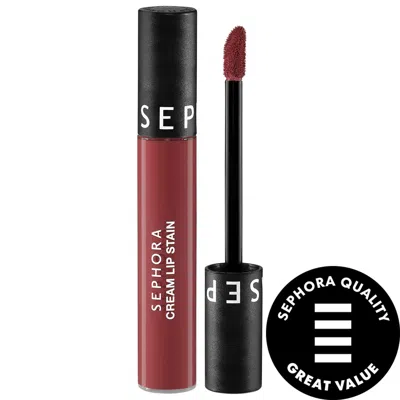 Sephora Collection Cream Lip Stain 10hr Liquid Lipstick 84 Rose Redux 0.16 Oz. / 5 ml In White