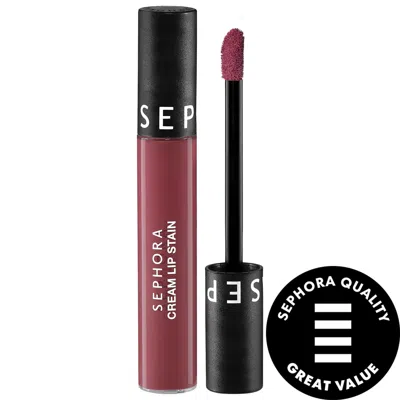 Sephora Collection Cream Lip Stain 10hr Liquid Lipstick 86 English Rose 0.16 Oz. / 5 ml In White