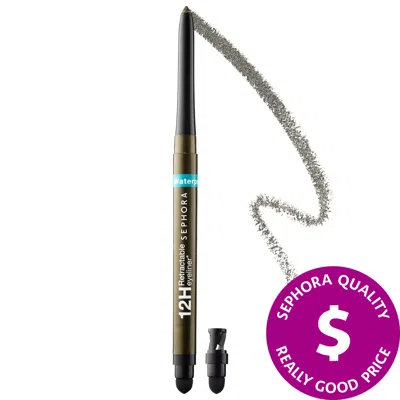 Sephora Collection Waterproof 12hr Retractable Eyeliner Pencil 14-shimmer Khaki Green 0.01 oz / 0.3 G