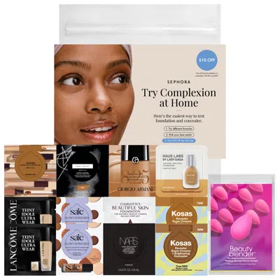 Sephora Favorites Complexion Try-on Sample Bag With Redeemable Voucher Tan In White