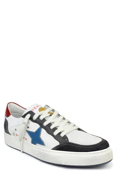 Sepol Estrella Star Sneaker In White Blue
