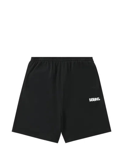 Sequel Logo Shorts In Black