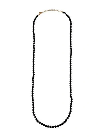 Pre-owned Sequin Bead Strand Necklace, 38.5" In Black