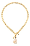 Sequin Calypso Convertible Charm Necklace In Gold