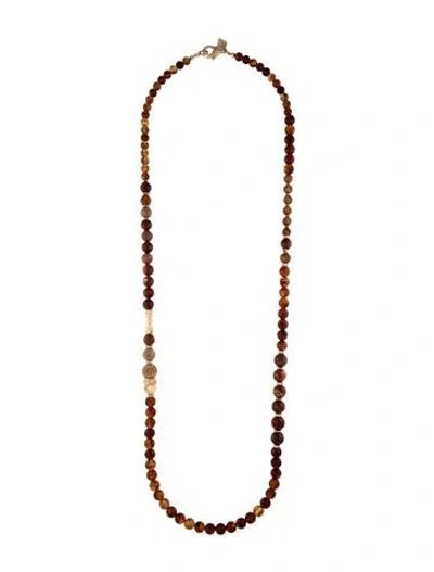 Pre-owned Sequin Crystal & Glass Beaded Necklace, 41.5" In Multicolor