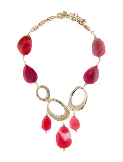 Pre-owned Sequin Crystal & Resin Collar Necklace, 23.5" In Multicolor