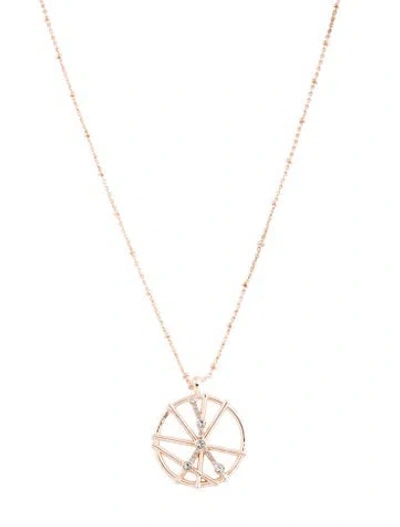 Pre-owned Sequin Crystal Cancer Horoscope Pendant Necklace, 19.5" In Multicolor