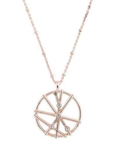 Pre-owned Sequin Crystal 'cancer' Pendant Necklace, 18.75" In Multicolor