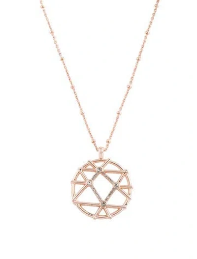 Pre-owned Sequin Crystal Libra Constellation Pendant Necklace, 19.25" In Multicolor
