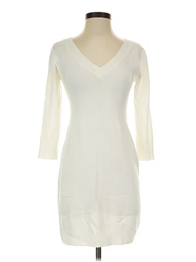 Pre-owned Sequin Hearts Cardigan Sweater In Ivory