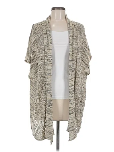 Pre-owned Sequin Hearts Cardigan Sweater In Silver