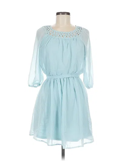 Pre-owned Sequin Hearts Casual Dress In Blue