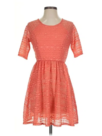 Pre-owned Sequin Hearts Casual Dress In Orange