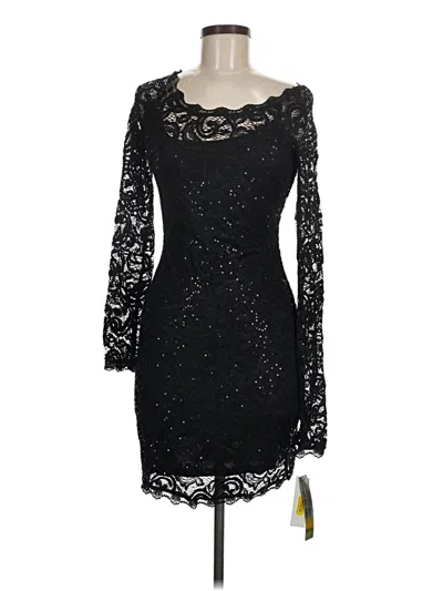 Pre-owned Sequin Hearts Cocktail Dress In Black