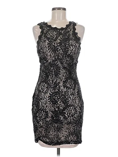 Pre-owned Sequin Hearts Cocktail Dress In Black