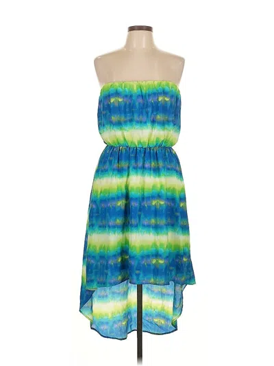 Pre-owned Sequin Hearts Cocktail Dress In Blue