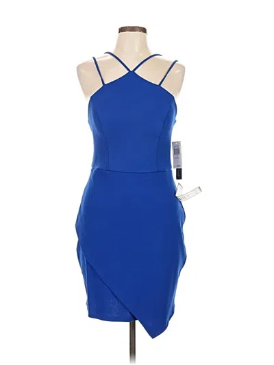 Pre-owned Sequin Hearts Cocktail Dress In Blue