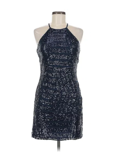 Pre-owned Sequin Hearts Cocktail Dress In Blue