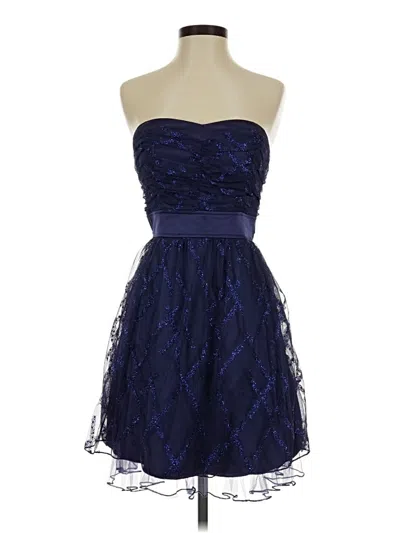 Pre-owned Sequin Hearts Cocktail Dress In Blue
