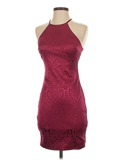 Pre-owned Sequin Hearts Cocktail Dress In Burgundy